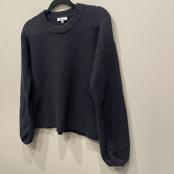 Madewell Payton Pullover Sweater in Coziest Yarn Black - Size: XXS - Picture 7 of 8